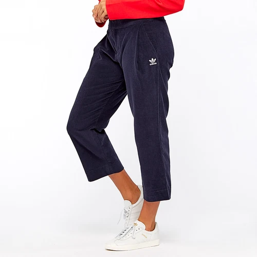Adidas Women's 7/8 Chino Cord Pants Jeans retro Dark Blue BR5198 RRP £69.99