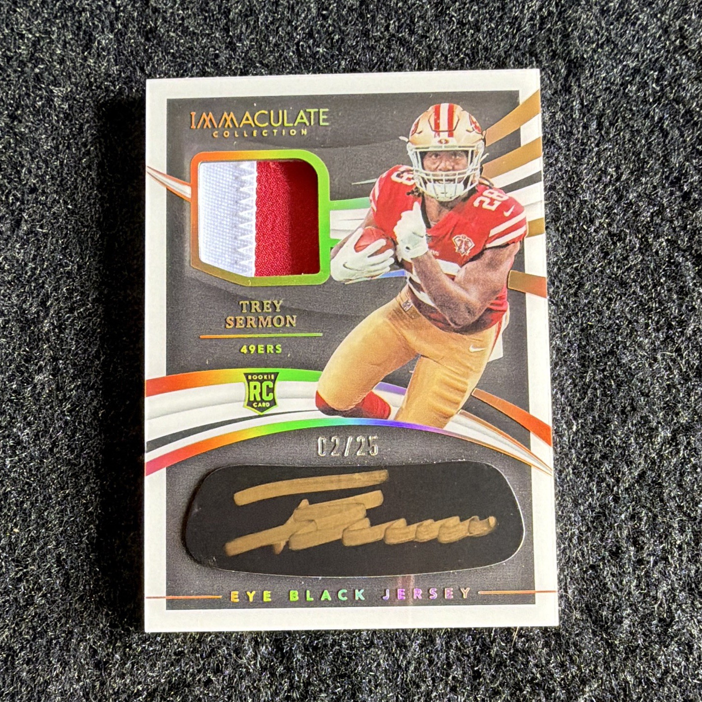 Trey Sermon Panini Immaculate Collection Rookie Eye Black Jersey Autographs #TS Base