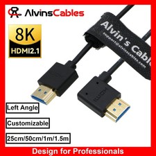 8K 2.1 HDMI Cable for Atomos Ninja V Monitor Straight to Left Angle High Speed