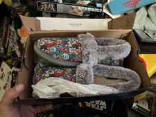 BOBS by Skechers Pooch Parade Dogs Women's Faux Fur Slippers - Size 9.5 New