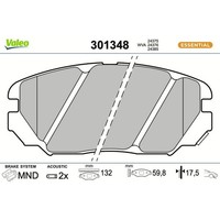 Valeo 301348 Bremsbelagsatz FüR Hyundai KIA Bremse BremsbeläGe