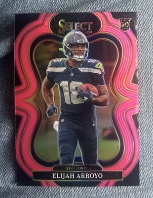 2025 Panini Select Suite Level Pink Prizm 4/4 Elijah Arroyo RC Seahawks RARE