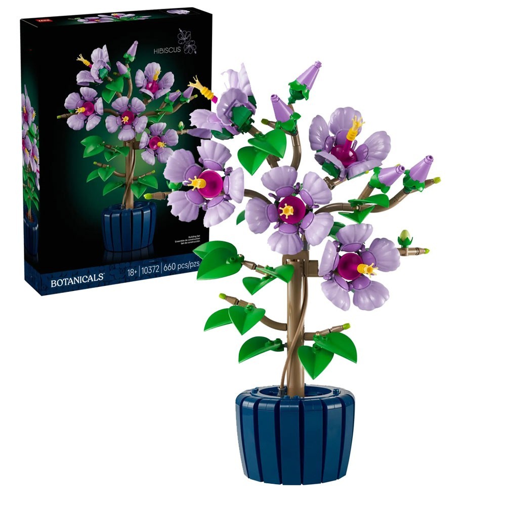 LEGO® Botanicals 10372 Hibiscus Flower Building Set 18+ Home Office Decor Gift