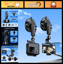 Suction Cup Mount for Action Camera  Phone Holder - Rotatable, Adjustable, Dura