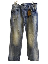 Flypaper Men’s Fashion Bootcut Denim Jeans Regular Fit Light Wash 38x32