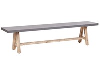 Industrielle Bank Faserzement Akazienholz Grau / Heller Holzfarbton Tonnare