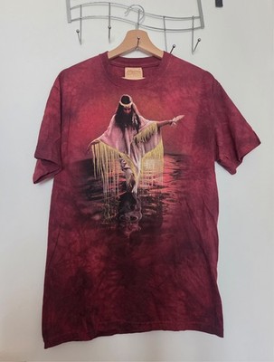 Rare 2007 The Mountain Shirt Native American Spirit Woman Men's Mountain T-Shirt