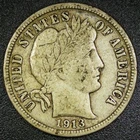 VF 1913 P 10C Barber Dime