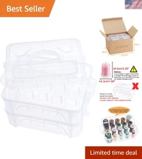 Versatile 2-Layer Thread Organizer with Portable Design for Embroidery Lovers