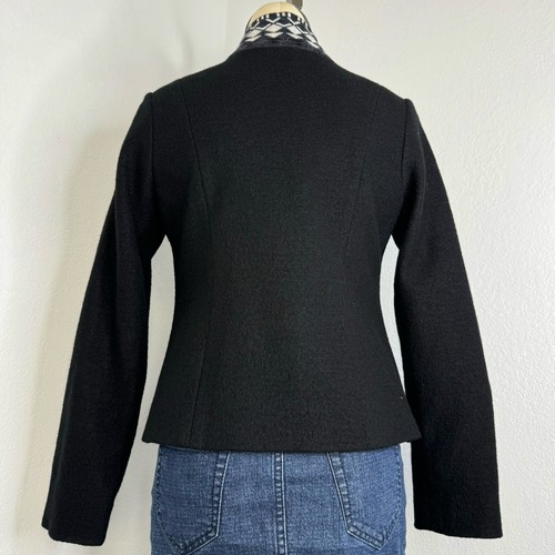 Chaqueta Blazer Pendleton Lana Negra Pequeña Pequeña Mujer’s Forrada Geométrica Ropa de Trabajo - Imagen 4 de 10