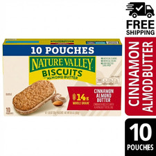 Nature Valley Biscuit Sandwiches Cinnamon Almond Butter 10 Bars 13.5 oz