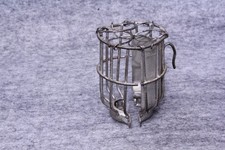 Vintage Small Industrial Trouble Light Cage Flip Top