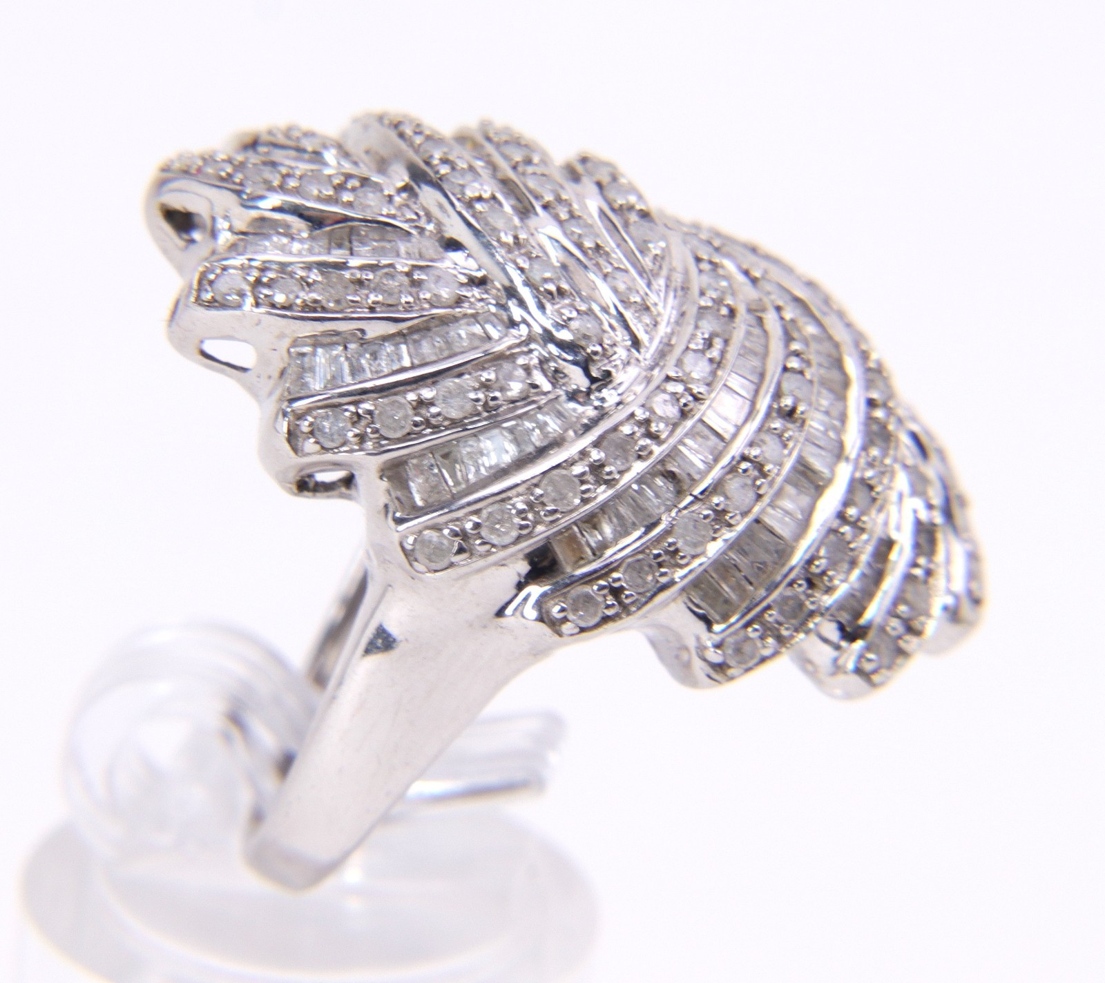 Sterling Silver Diamond Ring - image 2