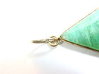 polished green onyx semi-precious stone in sterling silver pendant setting — photo 2