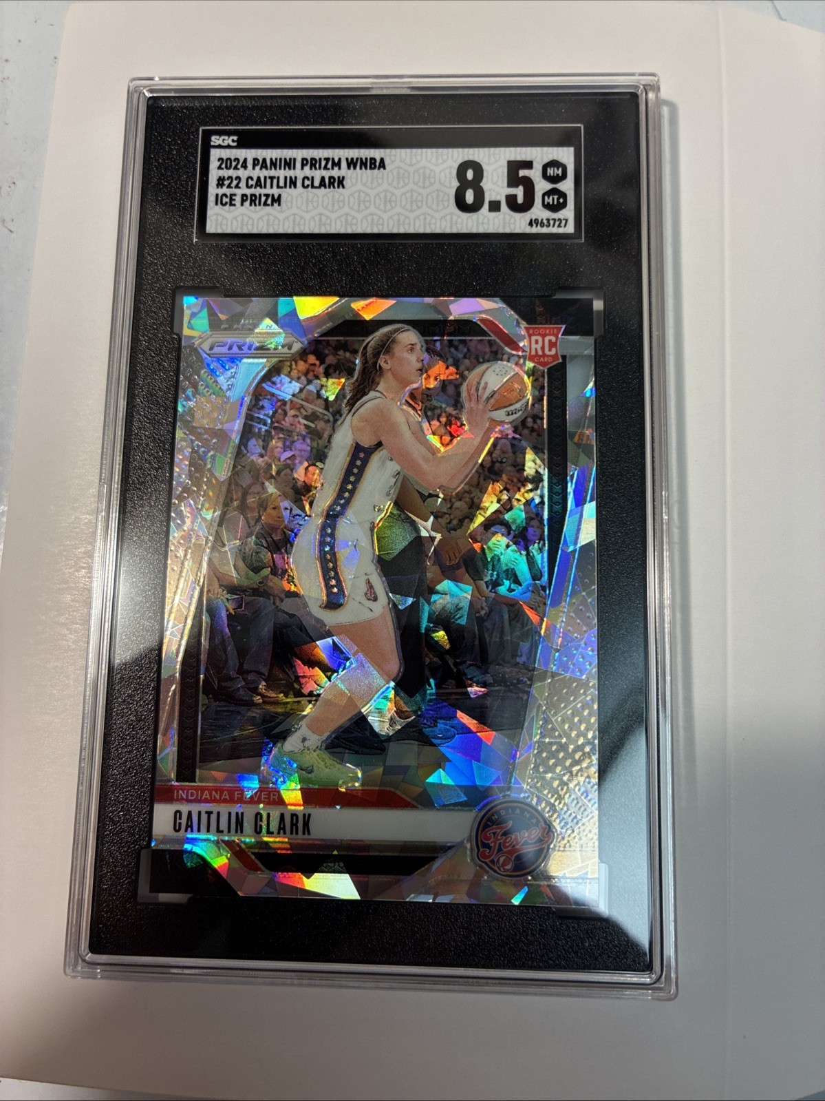 2024 Panini Prizm WNBA - Caitlin Clark #22 Ice Prizm (RC) SGC 8.5 Near Mint -MT+