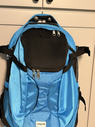 Lanperle Pet Carrier Backpack Blue Small Medium Pets Padded Sherpa Pad Dog EUC - Picture 3 of 18