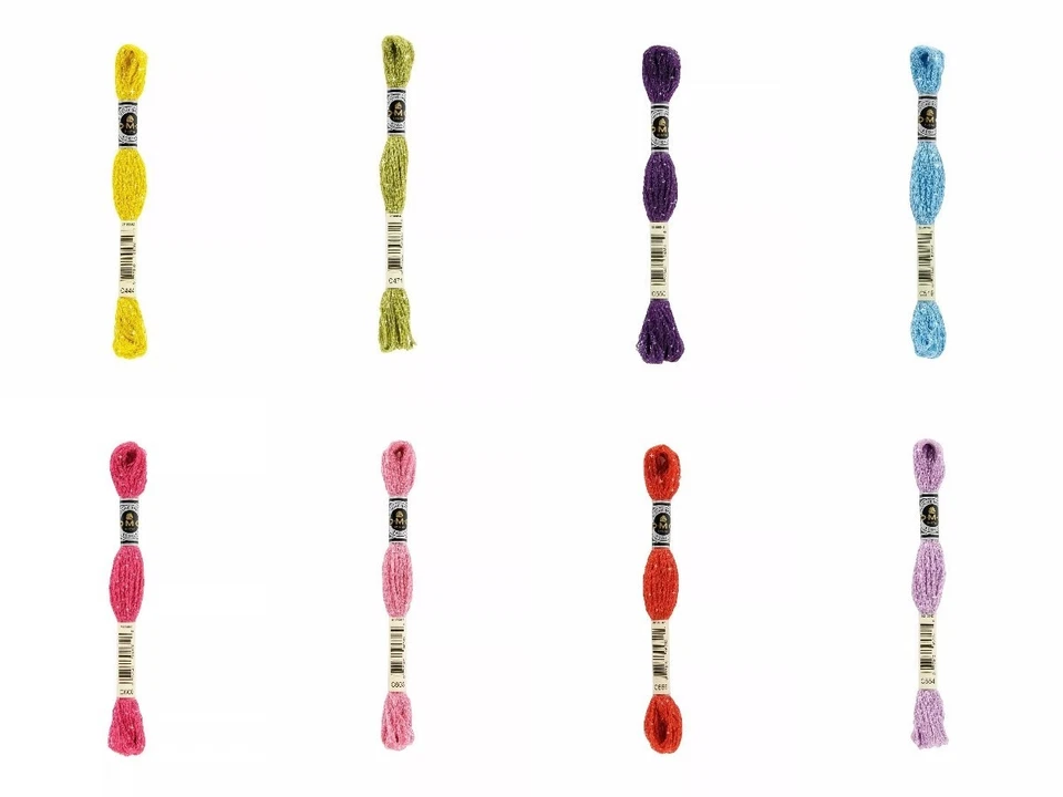 DMC MOULINE ETOILE LUREX SHIMMER THREAD 8 METRES 35 COLOURS new - Image 4 of 4