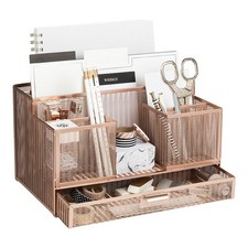 Office Rose Gold Desk Organizer and Accessories with Sticky note and File Holder