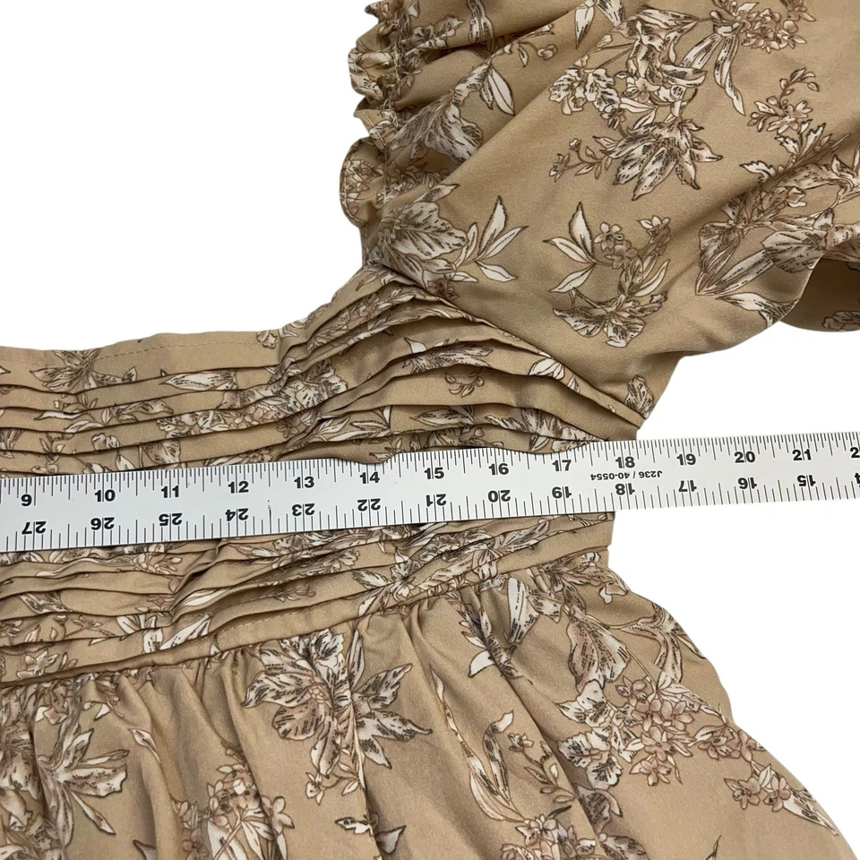 VESTIDO MAXI WORTH COLECTIVE MELODY TALLA XL PLIEGUES Y LAZO BUMP FRIENDLY Foto 4 de 4