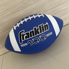 Franklin Sports 100 Series Football 33048-2 Junior Rubber - Blue White Black