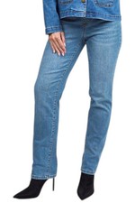 DG2 by Diane Gilman Women's Shaper Denim Straight Leg Jean Midtone