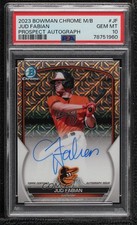 2023 Bowman Chrome Prospect Mega Box Jud Fabian #BMA-JF PSA 10 GEM MT Auto 0i76