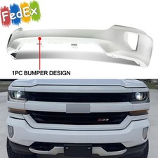 Steel Summit White Front Bumper W/ Fog Hole F...