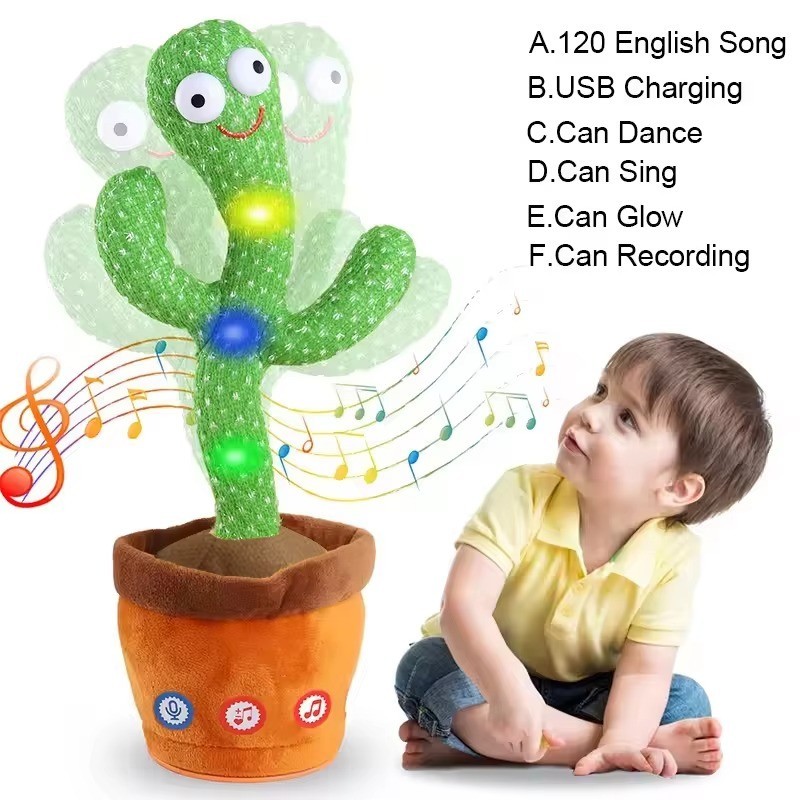 New Interactive Dancing Cactus Toys For Kids Baby Toddler Bo