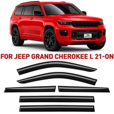 Side Window Deflectors Rain Guards for 21-26 Jeep Grand Cherokee L SHATTERPROOF