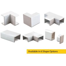 38mm x 25mm PVC Mini Cable Trunking Cable Tidy Accessories for Energy and Data