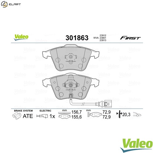 BRAKE PAD SET DISC BRAKE 301863 FOR SKODA VW CC/PASSAT/SEDAN/GRANDE ...