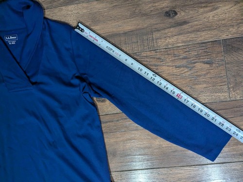 LL Bean Women's Royal Navy Blue Sweatshirt Accent Neckline Size XL 100% Cotton - Picture 6 of 11
