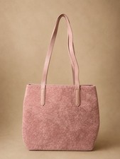 Universal Thread Pink Faux Suede Tote Bag Lar...