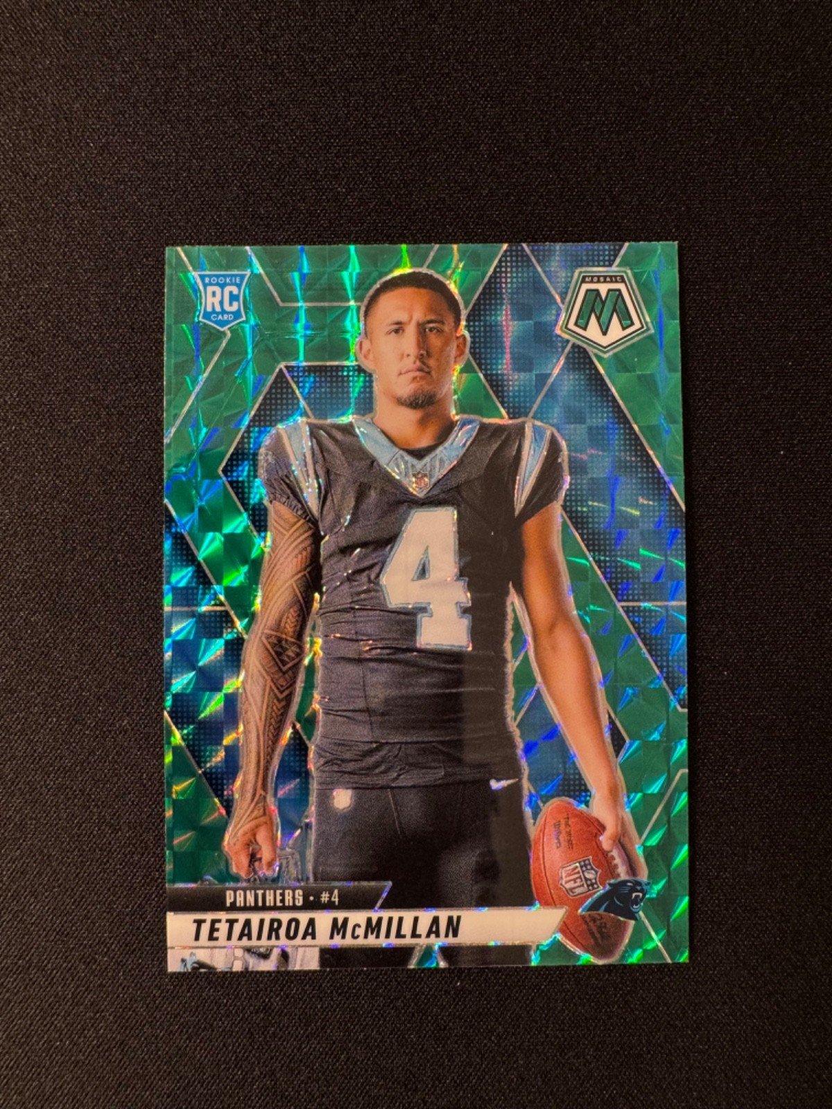 2025 Mosaic #274 Tetairoa Mcmillan RC Variation Panthers Green Mosaic