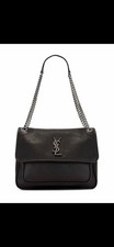 633178 AACIA 1000 Ysl Black Leather Bag
