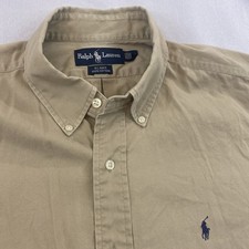 Polo Ralph Lauren Khaki Men's Size XL 100 Cotton Long Sleeve Button Down Shirt
