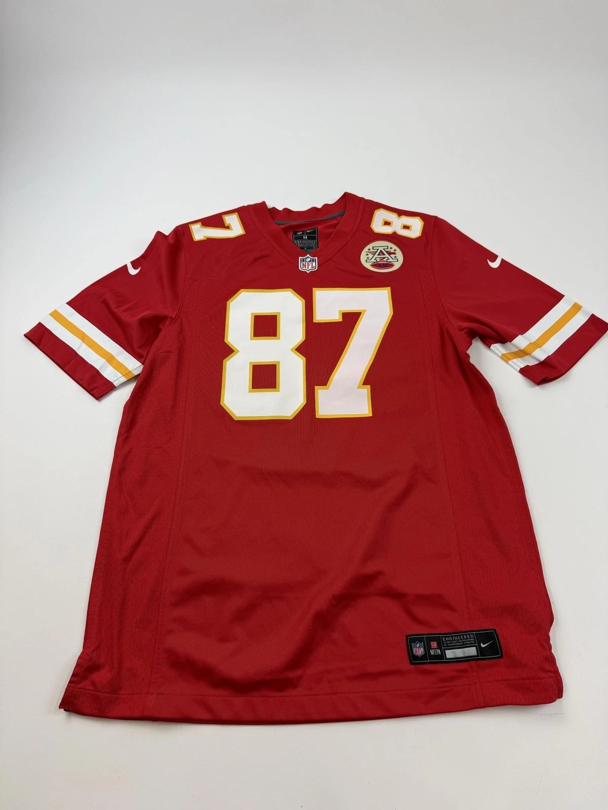 Kansas City Chiefs Jersey Mens Medium Red NFL Football Redwood 87 Nike Patch