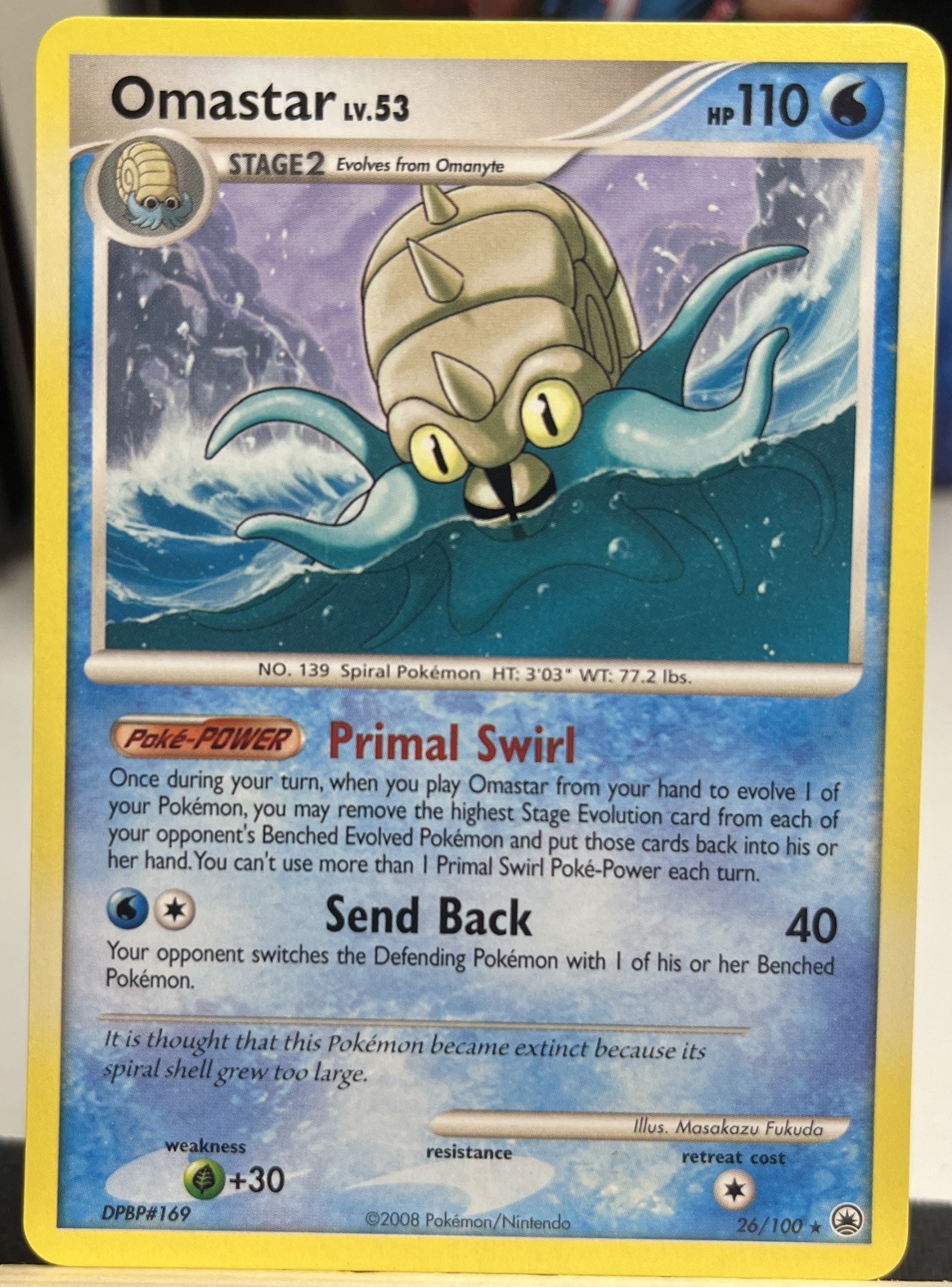 Pokemon Omastar Majestic Dawn 26/100 NM