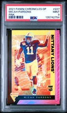 2021 PANINI CHRONICLES DRAFT PICKS PINK #227 MICAH PARSONS PSA 9