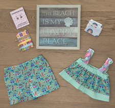 Kid clothing Short and top set Hair ties Doub...