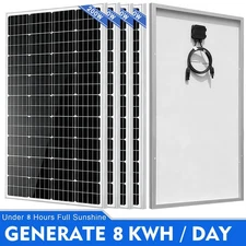 200W 400W 800W 1000W Mono Solar Panel 12V Off-Grid Camping Battery Home RV Van
