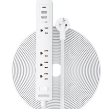 NTONPOWER Long Extension Cord 25 Ft, Flat Under 25 ft, White 