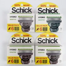Schick Hydro Sensitive Razor Blades Lot of 4 Boxes 16 Cartridges New Sealed