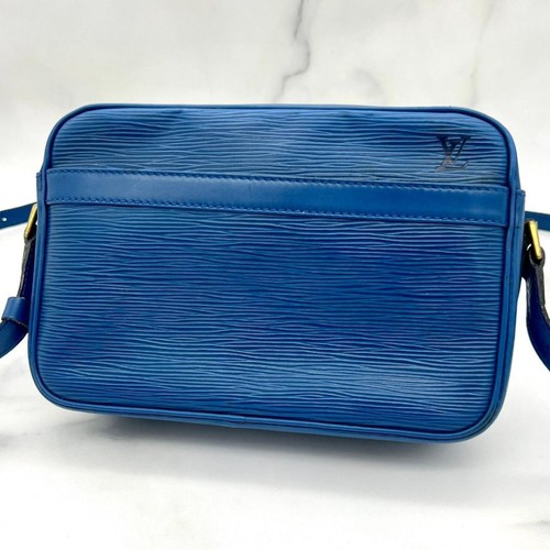 LOUIS VUITTON Epi Trocadero 24 Shoulder Bag Crossbody M52315 Leather Blue - Picture 2 of 11