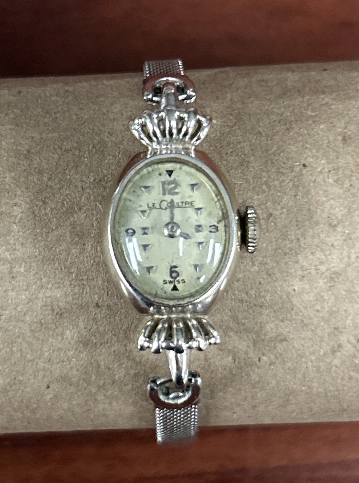 Jaeger LeCoultre — Vintage Art Deco Le Coultre Solid 14k White Gold Fancy Ladies Watch *READ DESC.