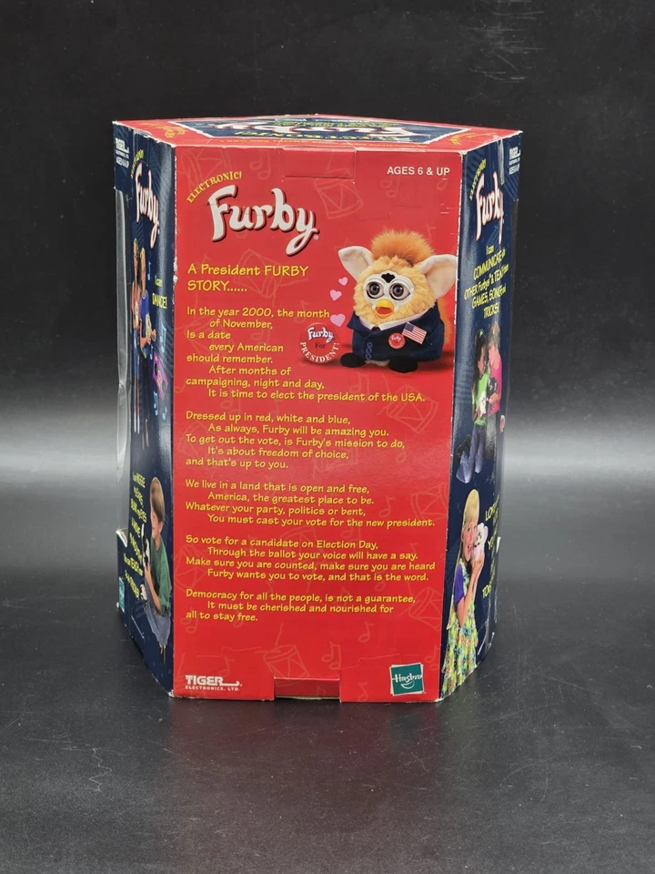 RARO Presidente Shelby Furby/Tiger Electronics 2000/Ojos Azules/Edición Limitada/Sin Abrir Foto 3 de 4