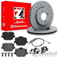 Zimmermann Sport Bremsscheiben + BelÄGe Hinten Passend FüR BMW 3Er 4Er G20-G26