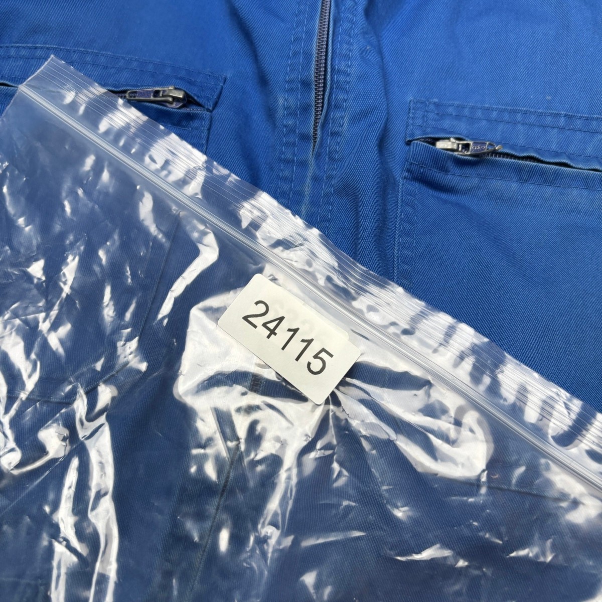 Vintage 60s French Workwear Zip Jacket Boxy Cropped Blue Faded