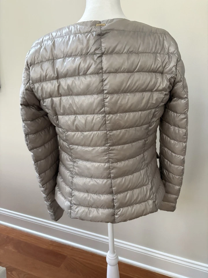 NWT HERNO DOWN PUFFER light GREY JACKET XS $750 Warm lightweight - Image 2 of 4