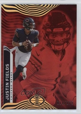 2022 Panini Illusions Trophy Collection Red 14/175 Justin Fields #14 14mg